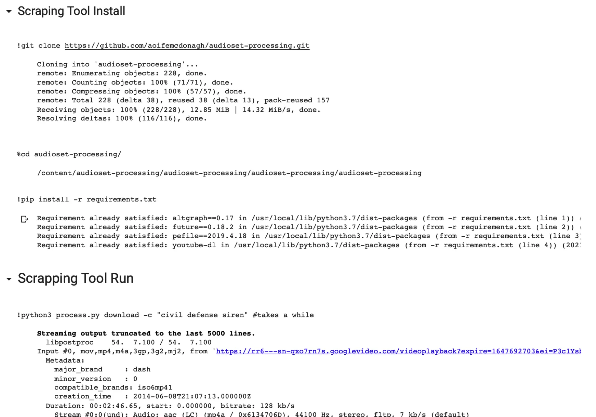 Acoustic Data Cleaning & Feature Engineering